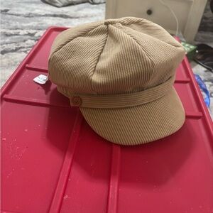 New with Tags —-Tan Corduroy Newsboy Cap